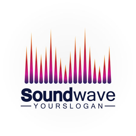 Sound wave logo and symbol vectorのイラスト素材