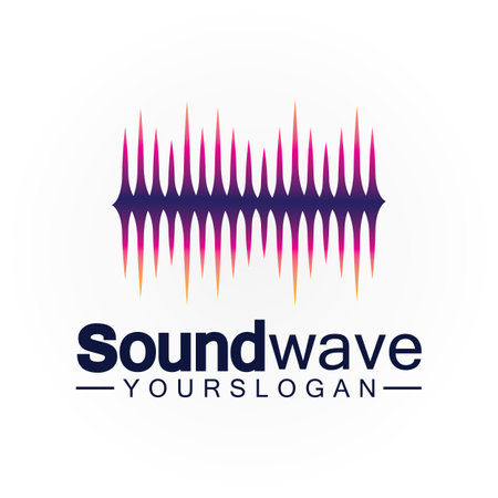 Sound wave logo and symbol vectorのイラスト素材