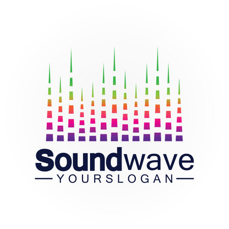 Sound wave logo and symbol vectorのイラスト素材