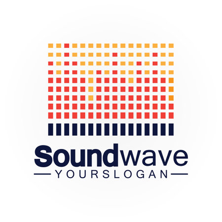 Sound wave logo and symbol vectorのイラスト素材