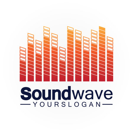 Sound wave logo and symbol vectorのイラスト素材