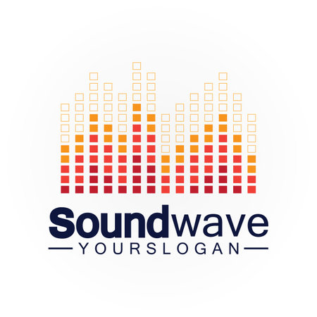 Sound wave logo and symbol vectorのイラスト素材
