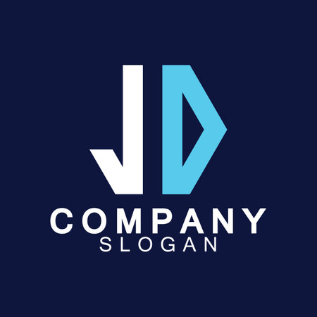 Initial Letters JD Logo Design Vector Template.のイラスト素材