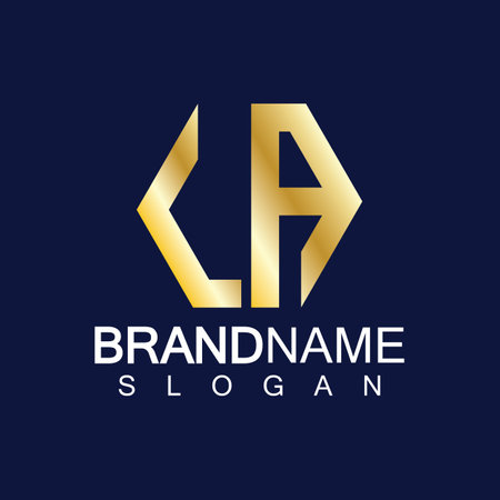 Initial Letters LA Logo Design Vector Template.のイラスト素材