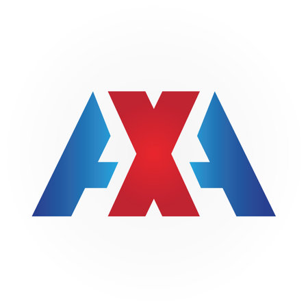 Initial Letters AXA Logo Design Vector Template.のイラスト素材