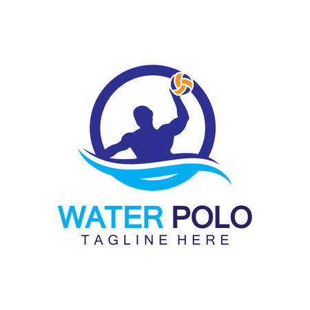 Water polo logo vector icon design. logo sport water poloのイラスト素材