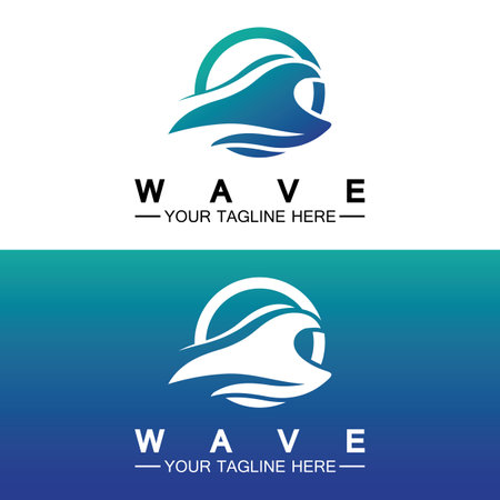 Wave symbol vector illustration designのイラスト素材