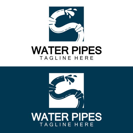 Water Pipes logo icon design template - Vectorのイラスト素材