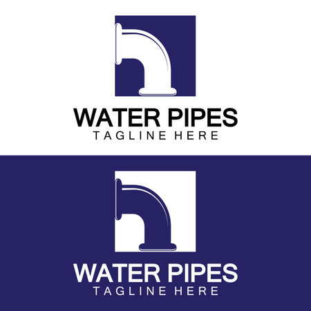 Water Pipes logo icon design template - Vectorのイラスト素材