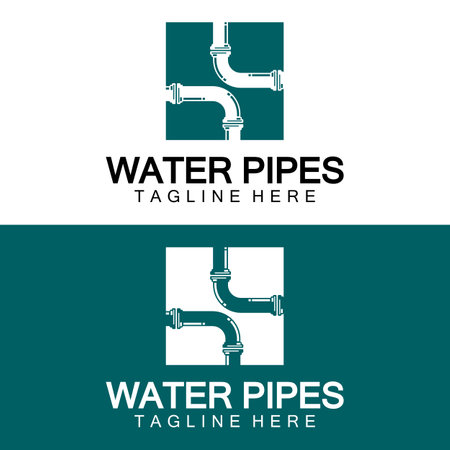 Water Pipes logo icon design template - Vectorのイラスト素材