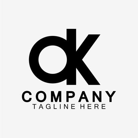 Initial Letter OK Logo Design Vector Template.のイラスト素材