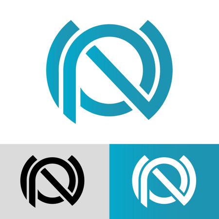 Alphabet letters monogram logo  PN, NP, P and N, elegant and Professional letter icon designのイラスト素材
