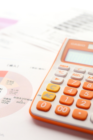 Calculators and chartsの写真素材