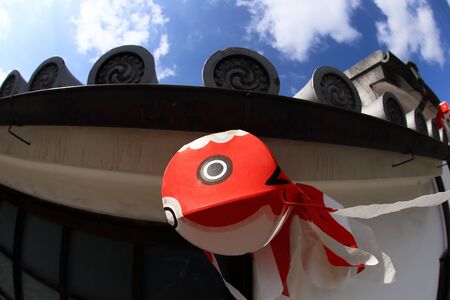 Goldfish lanterns in Yanaiの写真素材