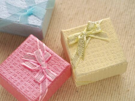 small boxes of presentsの写真素材
