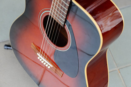 a guitar that I was standing on