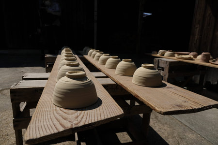 Pottery workshop in the city of Hanoi, Vietnam.