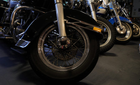 Detail of motorcycle at Istanbul Motor Show