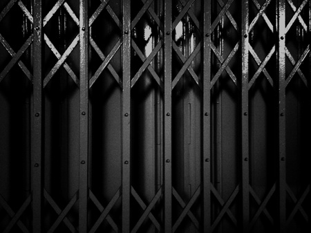 Steel door and background.の写真素材