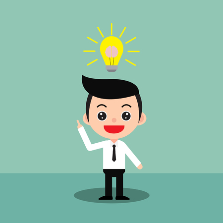 Businessman having a good idea.のイラスト素材