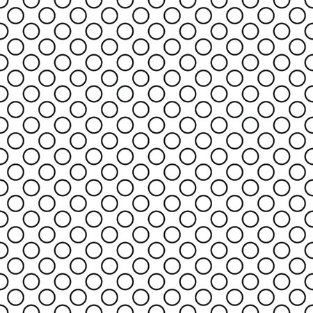 black white seamless pattern with circle dotのイラスト素材