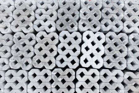 Stack of concrete blocks at the constructing siteの写真素材