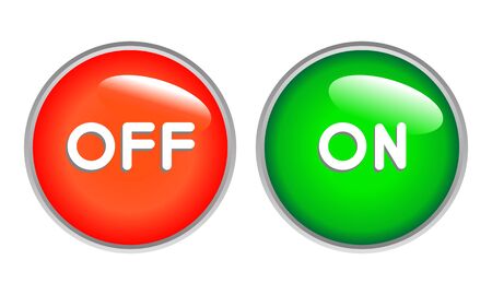 I created a button vector image on and offのイラスト素材