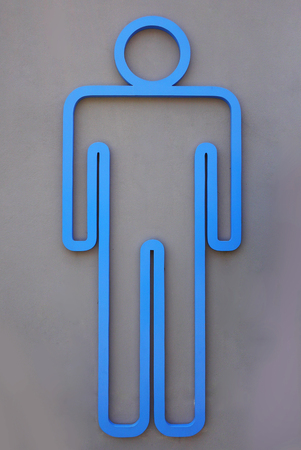 Gentleman drawing sigh of toiletの写真素材