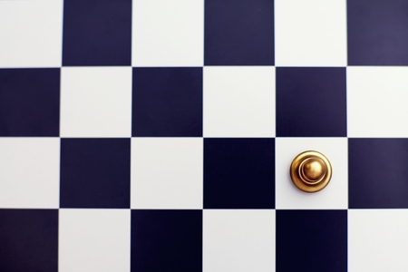 Chess board game, business competitive concept, copy spaceの写真素材