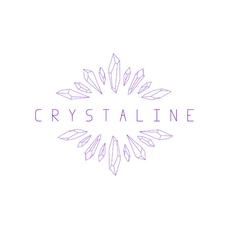 Jewelry icon. Crystals  illustration.のイラスト素材