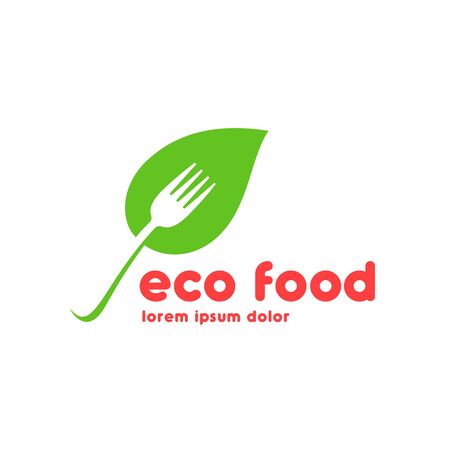 Vegetarian cafe design template. Vegan restaurant  concept. Organic cafe design.のイラスト素材