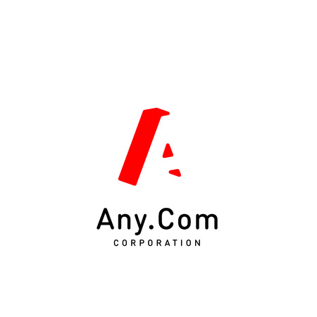 Letter A vector logo design template for corporate identity. Decorative letter A icon template layoutのイラスト素材