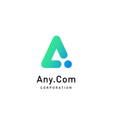 Letter A vector logo design template for corporate identity. Decorative letter A icon template layoutのイラスト素材