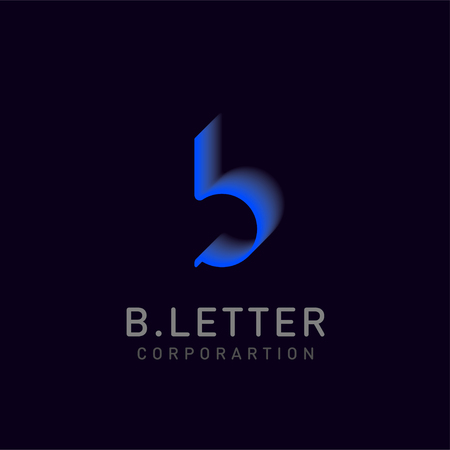 Letter B vector logo design template for corporate identity. Decorative letter B icon template layoutのイラスト素材