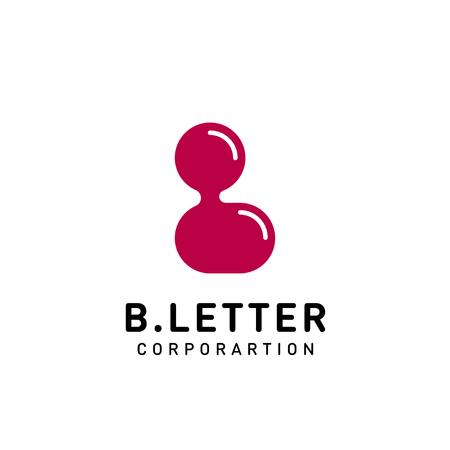 Letter B vector logo design template for corporate identity. Decorative letter B icon template layoutのイラスト素材