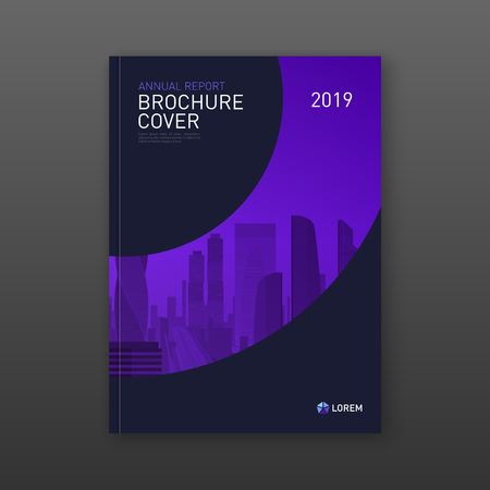 Business brochure cover design layout. Good for real estate catalog, annual report, poster, flyer, company profile coverのイラスト素材