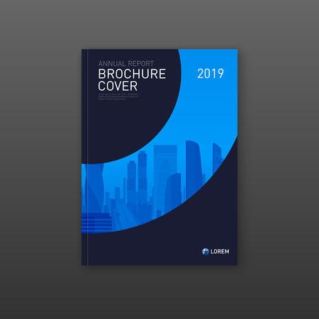 Corporate brochure cover design layout. Good for catalog, annual report, poster or flyer.のイラスト素材