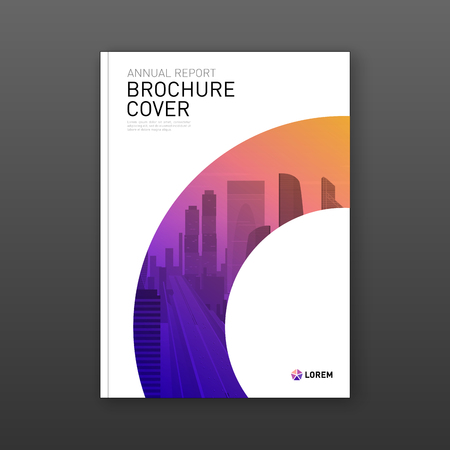 Business brochure cover design layout. Good for real estate catalog, annual report, magazine cover, poster, flyer, company profile coverのイラスト素材
