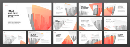 Business presentation templates set. Use for modern presentation background, brochure design,...