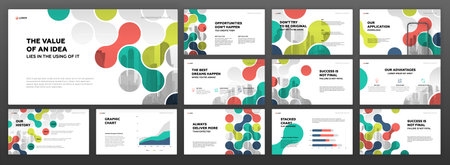 Modern presentation templates set. Use for modern presentation background, brochure design, website...
