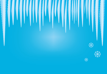 blue icicles on the blue background のイラスト素材