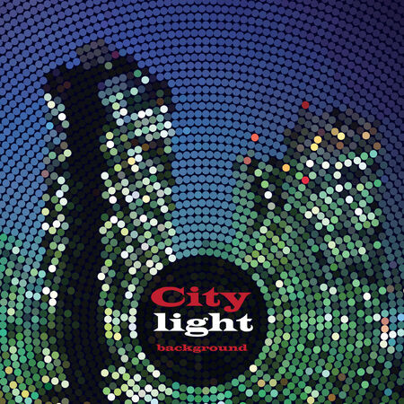 abstract mosaic city backgroundのイラスト素材