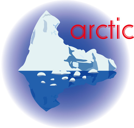arctic iceberg background in oceanのイラスト素材