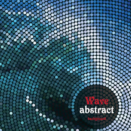 abstract mosaic wave backgroundのイラスト素材