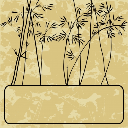 card in bamboo styleのイラスト素材