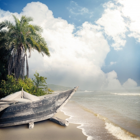 Vintage beach backgroundの写真素材