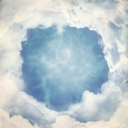 The clouds in the skyの写真素材