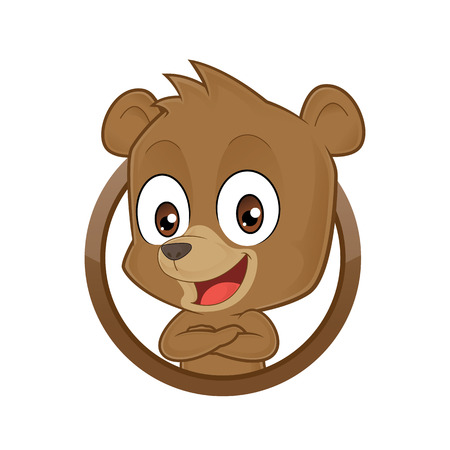 Bear with folded handsのイラスト素材