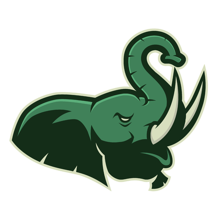 Elephant head mascot icon.のイラスト素材