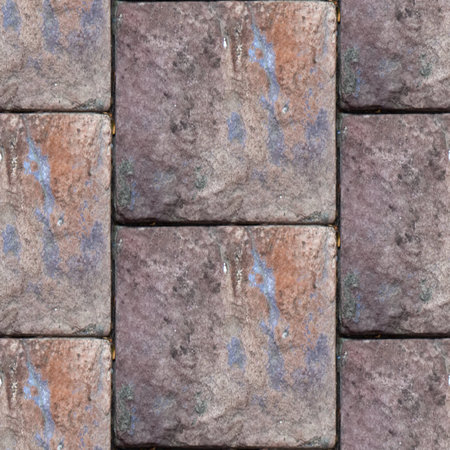 Abstract seamless pattern for designers with front wall from natural stone blocksの写真素材